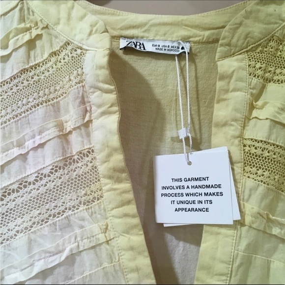 NEW zara romper tie dye yellow Oversize size s - Picture 7 of 11